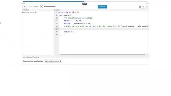 Dereference a pointer get the value stored at a specific address
