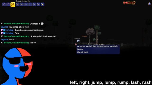 Can I beat Terraria with Twitch Chat controlling my movement? смотреть онлайн