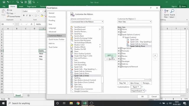 How to Get Speak Cell Options in Excel | Speak Cells смотреть онлайн