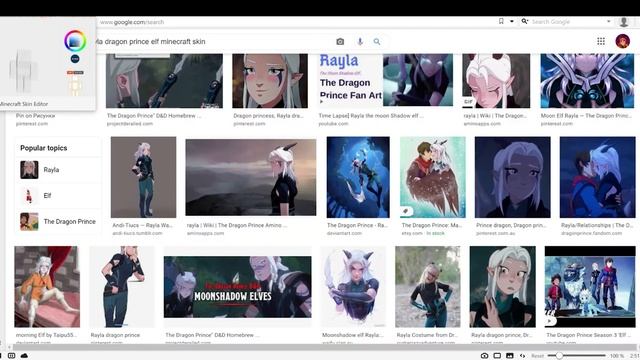 Speed paint - Rayla Dragon Prince Minecraft Skin смотреть онлайн