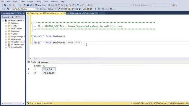 Comma Separated values to multiple rows | string_split() | SQL Interview Q&A | CROSS APPLY смотреть онлайн