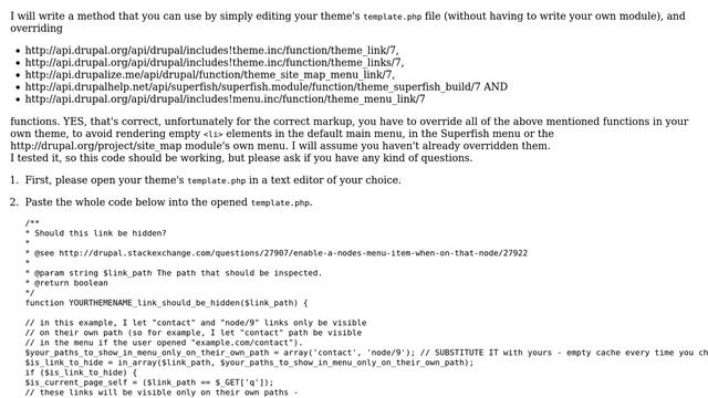 Drupal: Enable a node's menu item when on that node? смотреть онлайн