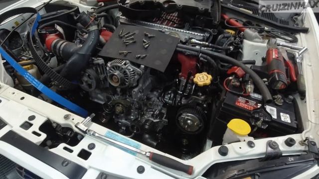 Subaru STI EJ25 build part 15 engine, oil pump priming смотреть онлайн