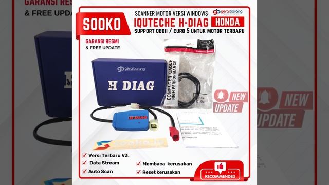 Scanner Motor Injeksi HONDA IQUTECHE H-DIAG Diagnostik Tool SOOKO Motor смотреть онлайн