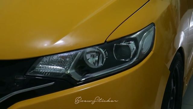 HONDA JAZZ FULLWRAPPING | STICKER GOLDEN YELLOW | MODIFIKASI MOBIL смотреть онлайн