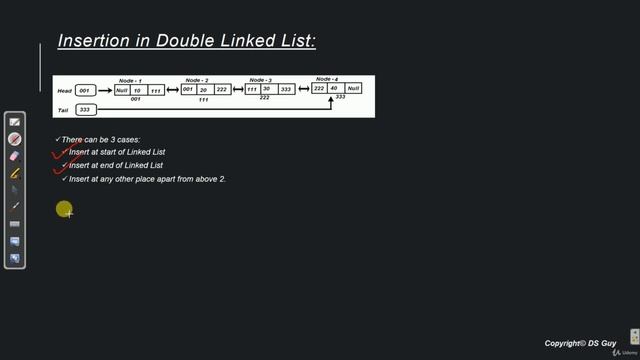 26 S04 L26 Insert node in Doubly Linked List Dry Run смотреть онлайн