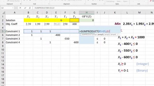 Solving Mixed Integer LP Problem in Excel смотреть онлайн