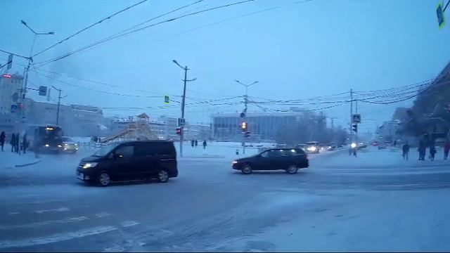Снегопад, снегопад... Якутск, 14 февраля 2019 г. смотреть онлайн