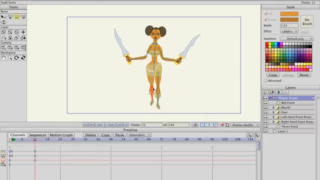 How to create a simple walk cycle in Anime Studio Pro - MOHO Pro смотреть онлайн