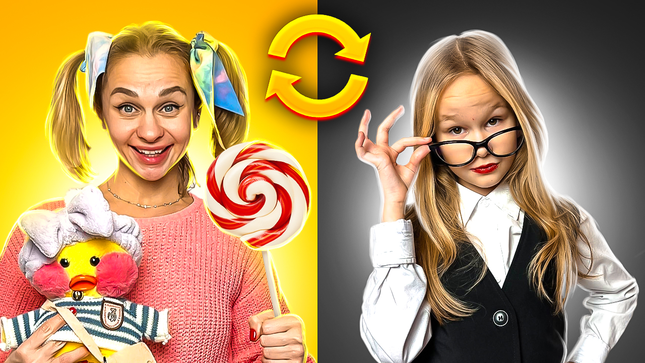 Я СТАЛА ВЗРОСЛОЙ И МАМА ПРЕВРАТИЛАСЬ В РЕБЕНКА НА 24 ЧАСА ЧЕЛЛЕНДЖ (плохая идея) // EVA mash смотреть онлайн