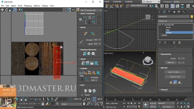 Урок 3ds Max: Модификатор Unwrap UVW в 3ds Max смотреть онлайн