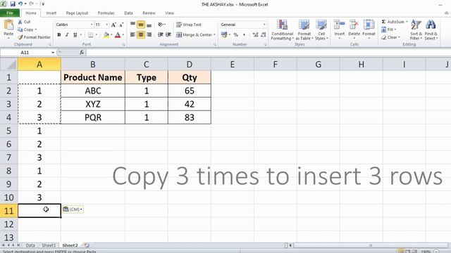 Insert Multiple Rows in Between Every Row in Excel смотреть онлайн