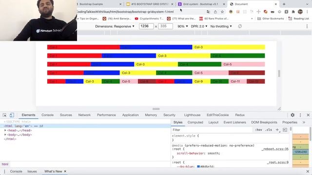 How to create responsive columns and rows using Bootstrap Grid - Part 1 | Hindi | Newton School смотреть онлайн