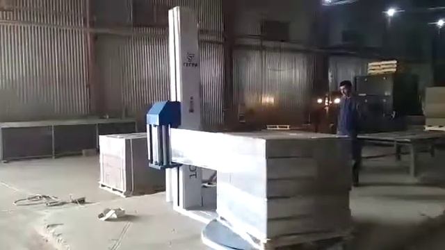 Паллетообмотчик "Тегра" СТО-Д. Обмотка стеновых бетонных блоков. смотреть онлайн
