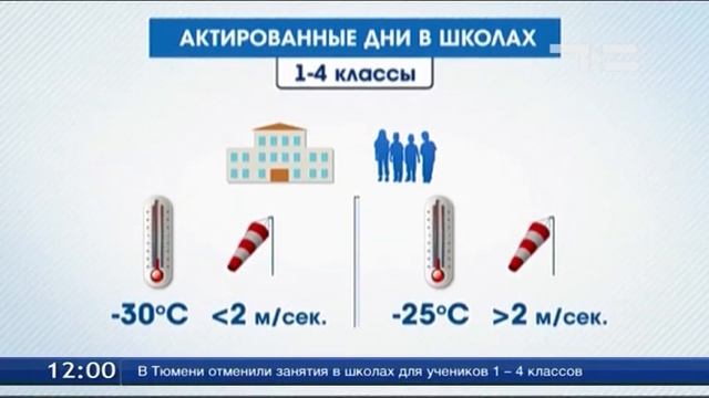 У школьников Тюмени - первая в этом году актировка смотреть онлайн
