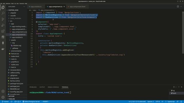 How to use custom svg icons in Angular смотреть онлайн