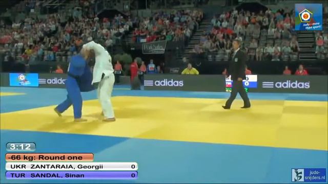 Judo 2014 European Championships Montpellier: Zantaraia (UKR) - Sandal (TUR) [-66kg] смотреть онлайн