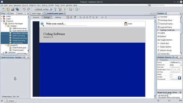 Java swing UI how to design java jframe main window In netbeans Frame Modern Design usining java смотреть онлайн