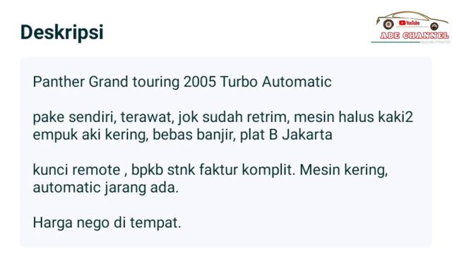 HARGA ISUZU PANTHER GRAND TOURING ll SIAP PAKAI - SIAP TOURING смотреть онлайн