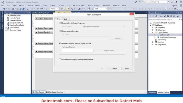 How to Create Subreport in Crystal Report - Part 04 смотреть онлайн