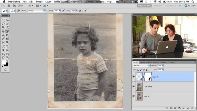 How To Repair An Old Photo In Photoshop Pt 1 - A Phlearn Video Tutorial смотреть онлайн