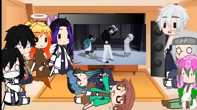 реакция хашир +танджиро незуко на код 