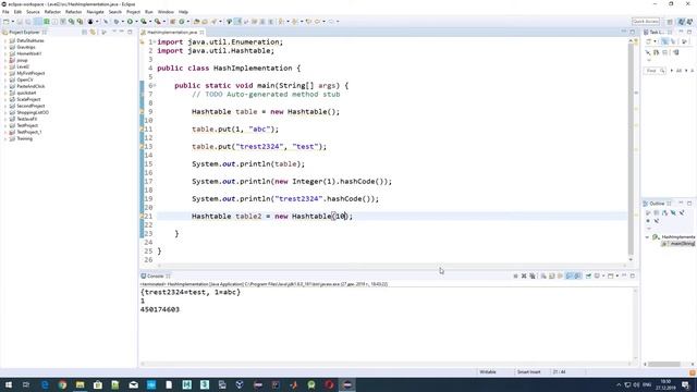 Java и структуры данных: класс Hashtable - доступные конструкторы, перекомпановка таблицы смотреть онлайн