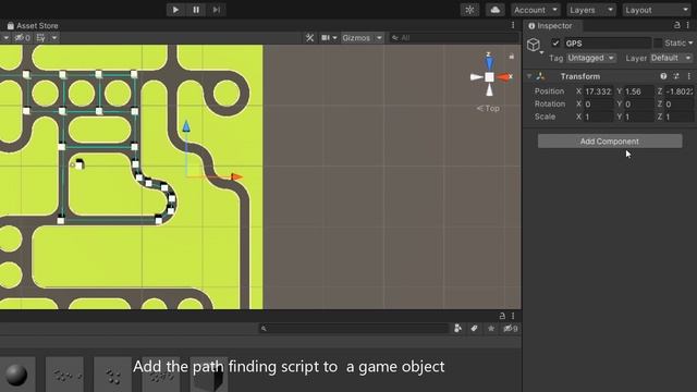 Unity | In game GPS tool demo | A* path finding with KDTree implementation | Minimap navigation смотреть онлайн