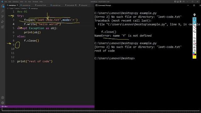 Exception Handling in Python Examples | Use of Exception Handling смотреть онлайн