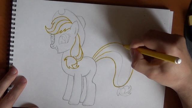 How to draw Pony Applejack, Como dibujar pony Applejack, Как нарисовать пони Эпплджек смотреть онлайн
