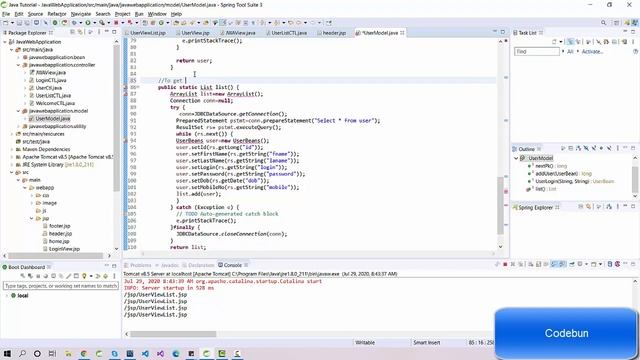Java Project Tutorial 17 How Get User list in jsp, servlet and MYSQL смотреть онлайн