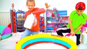 Камиль и Аминка ПРИГОТОВИЛИ АРБУЗНЫЙ СЛАЙМ