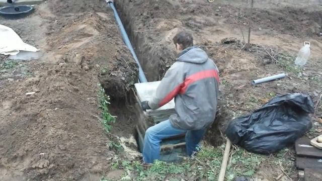 Канализация для дома без откачки . БиоТуалет + песенка про уличный туалет. смотреть онлайн