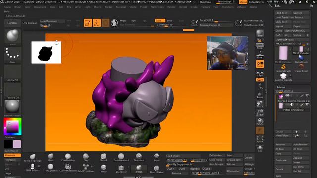 Sacar Material VACIADO O Hueco TUTORIAL BASICO DE ZBRUSH Modelar En Zbrush Para Impresion 3d