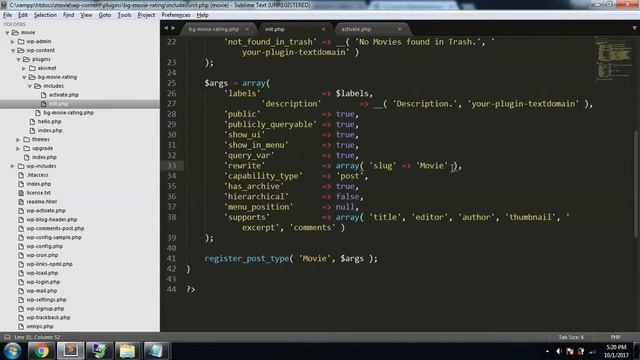 WordPress Movie Rating Plugin Development From Scratch - PART 4 - Create Custom Post Type смотреть онлайн