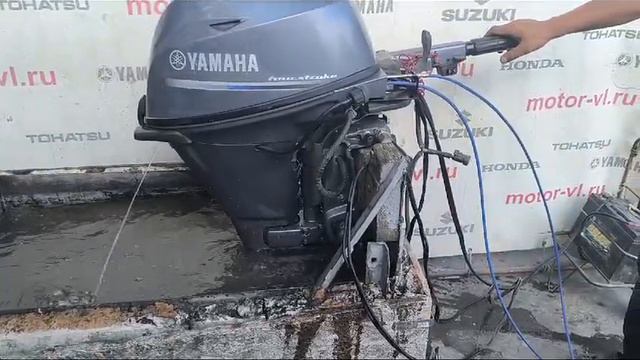 Запуск двигателя Yamaha F20