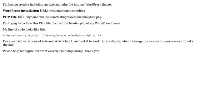 Wordpress: Including php file in directory above WordPress installation (2 Solutions!!) смотреть онлайн