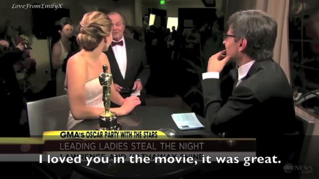 Jack Nicholson Flirts With Jennifer Lawrence (with Subtitles)