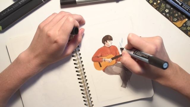 Speedpaint // Рисую скетч маркерами смотреть онлайн