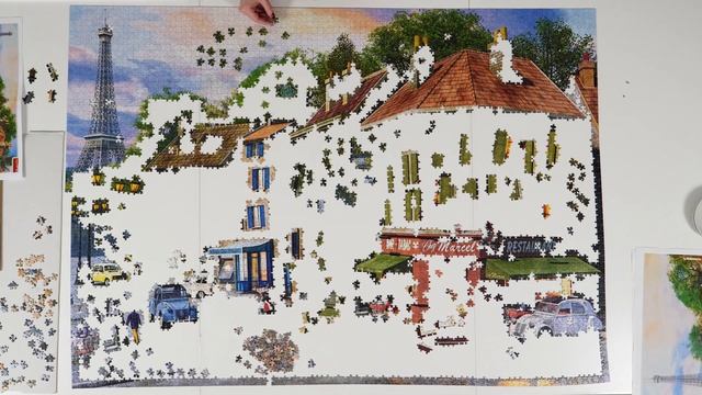 Puzzle time lapse - 6000 Trefl - Street of Paris (4K) смотреть онлайн