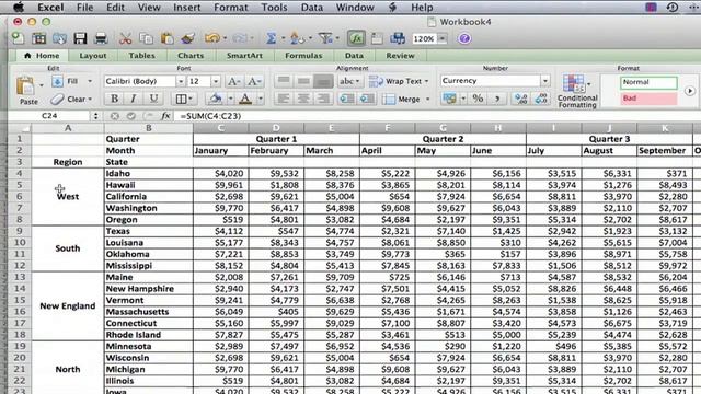 How to Add Lines on an Excel 2007 Sheet : MS Excel Tips смотреть онлайн