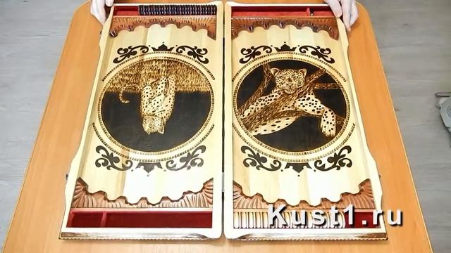 Нарды с выжиганием "Леопард" смотреть онлайн