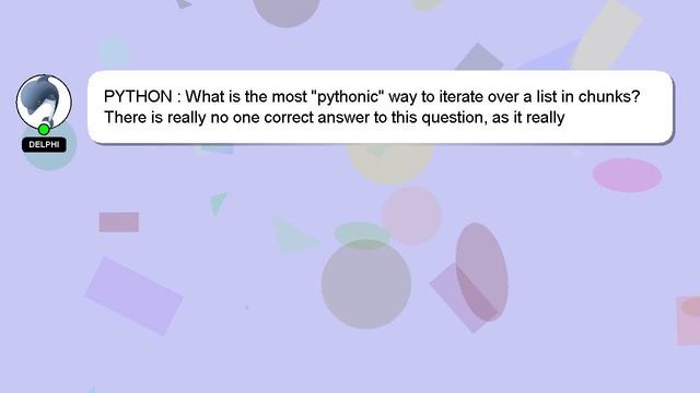PYTHON : What is the most "pythonic" way to iterate over a list in chunks? смотреть онлайн