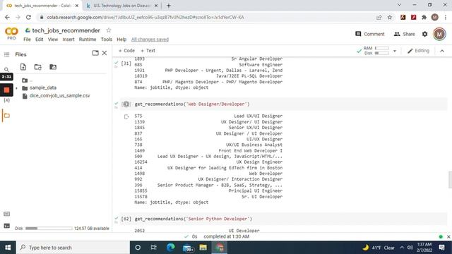Content Based Tech Jobs Recommender System from the Dice jobs Dataset from Kaggle смотреть онлайн