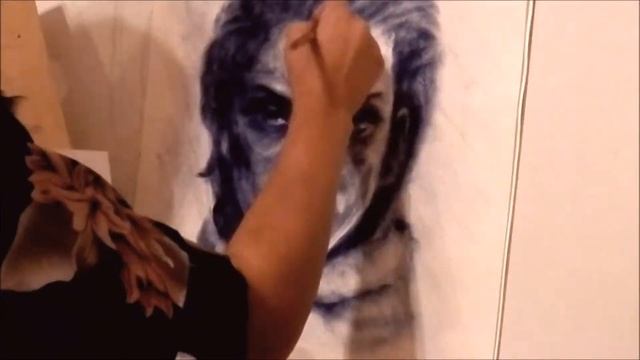 портрет в технике "сухая кисть" смотреть онлайн
