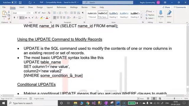 Sub queries and Update, Replace Commands смотреть онлайн