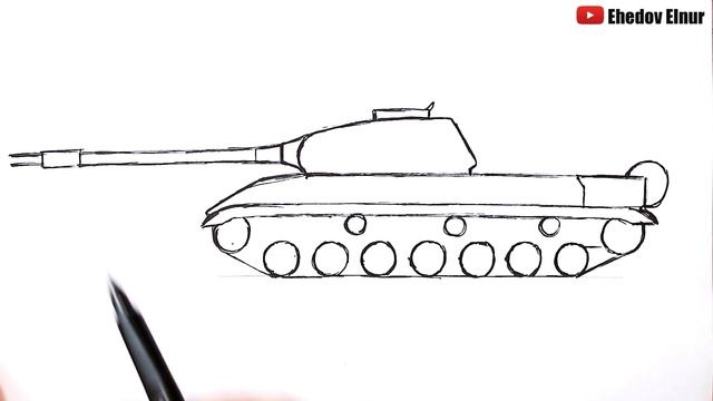 Как нарисовать Танк Т-10 смотреть онлайн