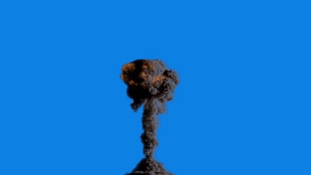 Nuclear Explosion Green Screen