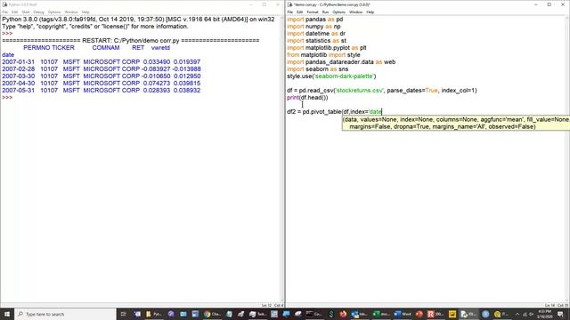 Python Pivot and Correlate смотреть онлайн
