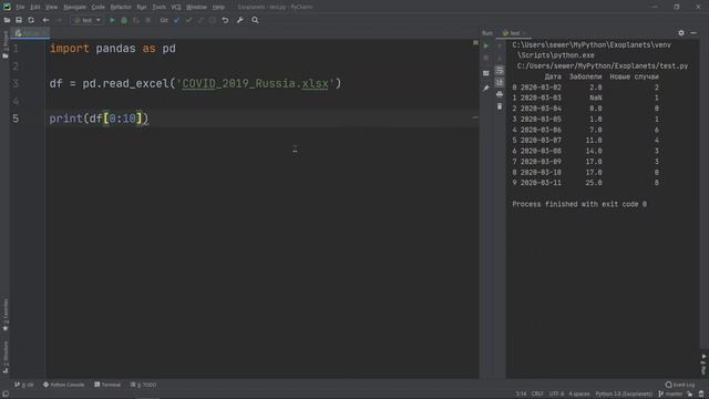 Базовые функции библиотеки Pandas (Python) смотреть онлайн